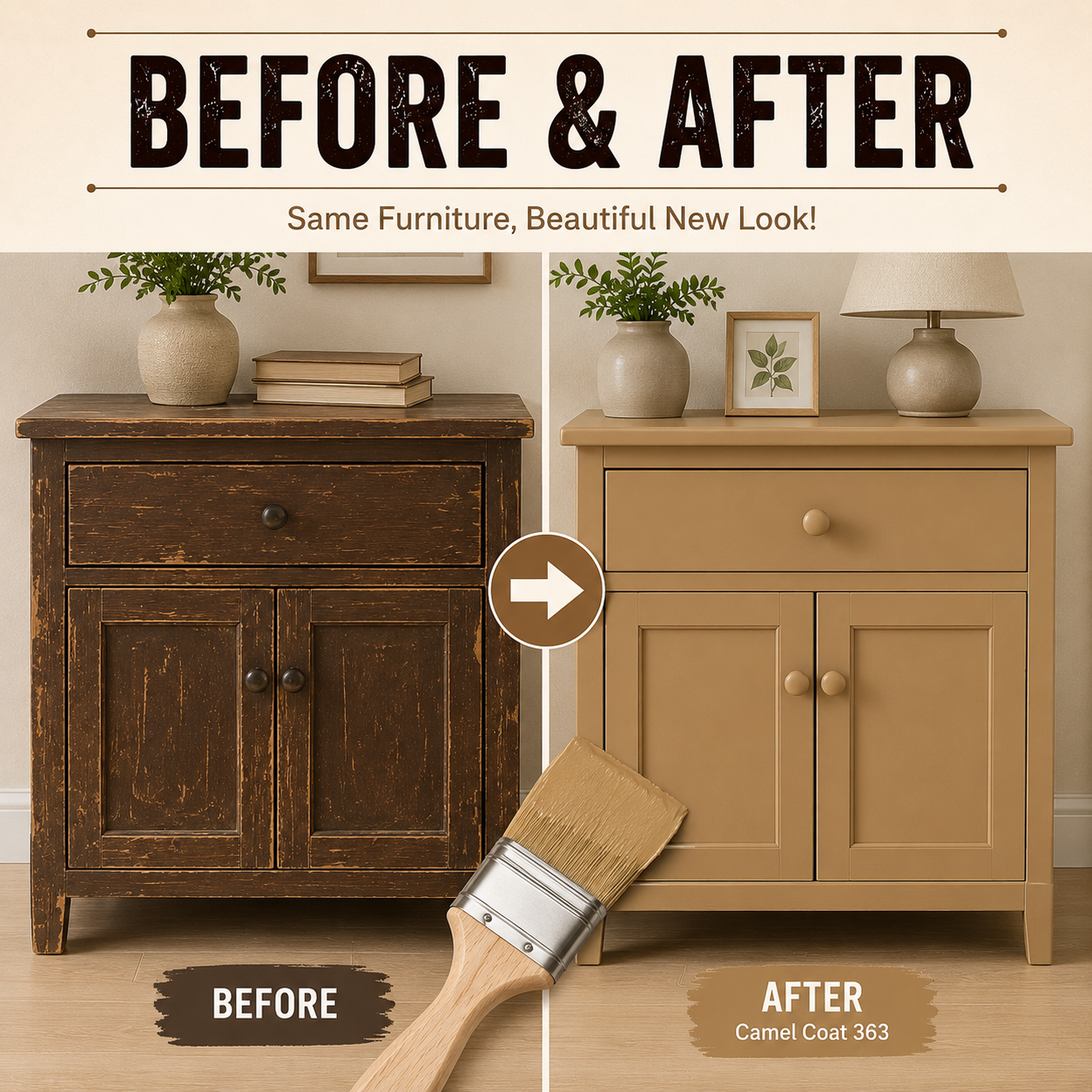 Camel Coat 363 Chalk Paint for Furniture, Wood, Cabinets & DIY Projects