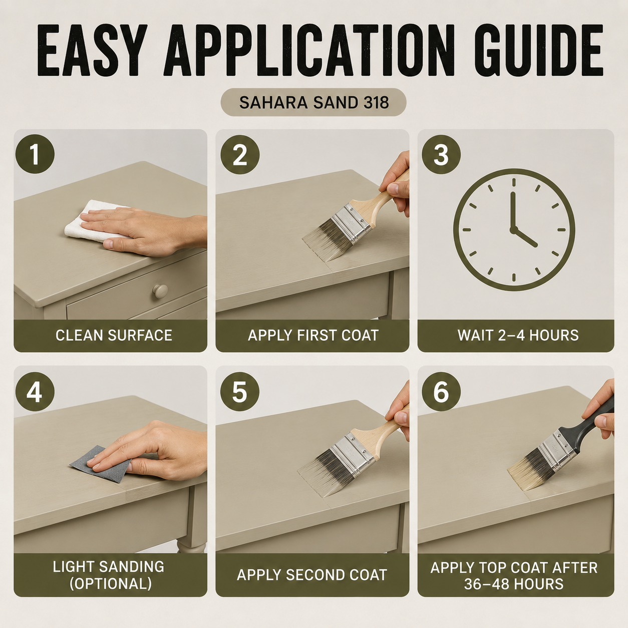 Sahara Sand 318 Chalk Paint for Furniture, Wood, Cabinets & DIY Projects