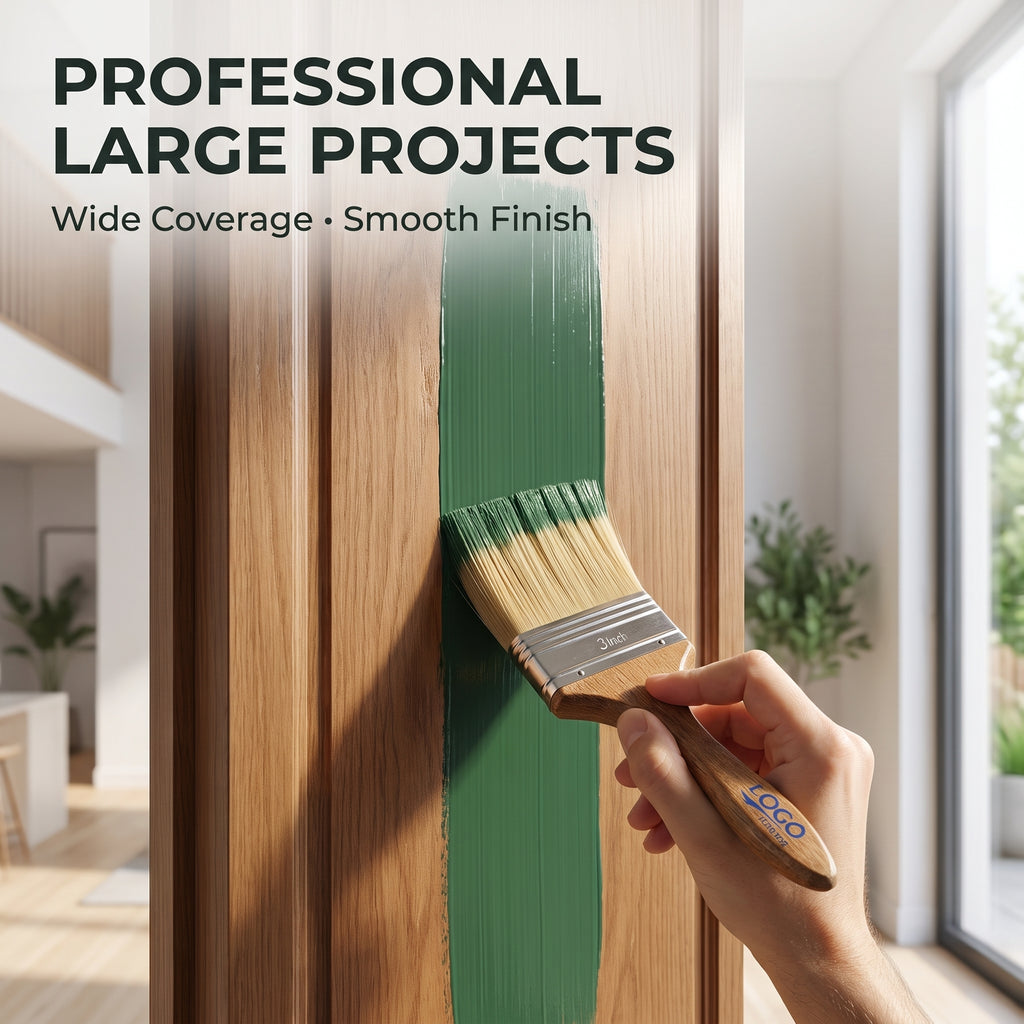 Professional Paint Brush | Wooden Handle | Smooth Finish for Paint, Polish & Chalk Paint