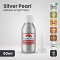 silver paint, silver metallic paint, metallic acrylic paint, pearl paint, acrylic paint, furniture paint, wood paint, metal paint, glass paint, diy paint, craft paint, qsak360