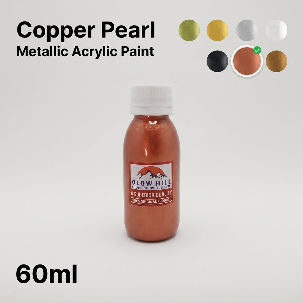 Copper Pearl Metallic Acrylic Paint for Wood, Metal, Glass & DIY Craft Projects