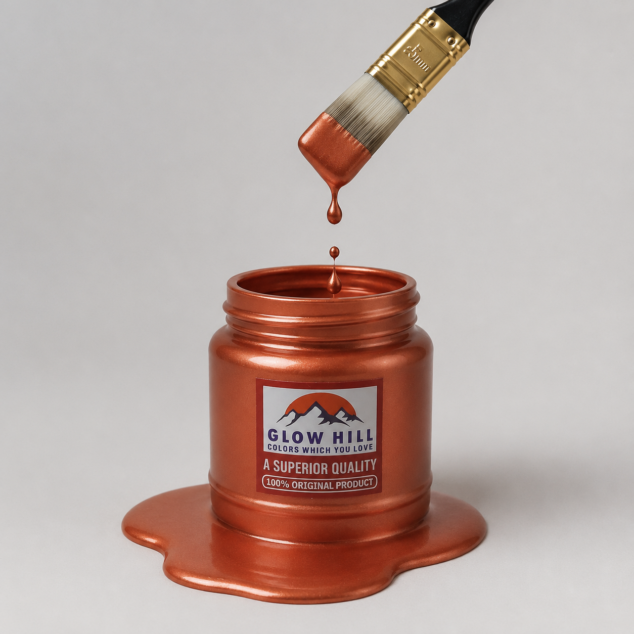 Copper Pearl Metallic Acrylic Paint for Wood, Metal, Glass & DIY Craft Projects