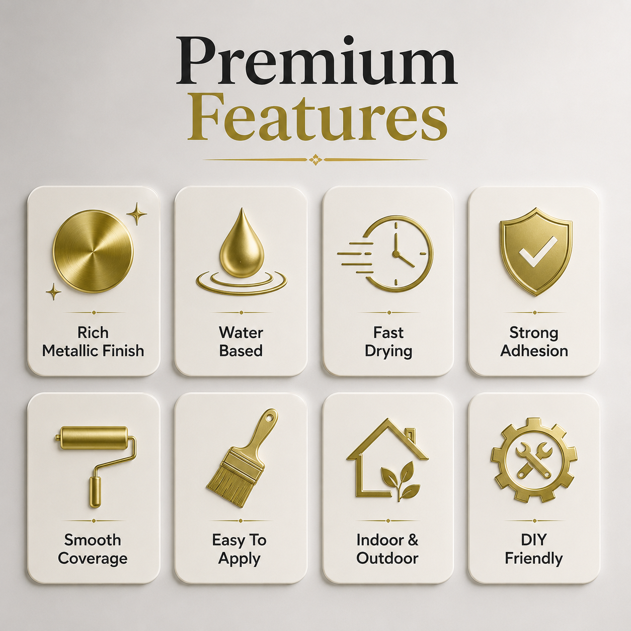 Greenish Gold Acrylic Metallic Pearl Paint for Wood, Metal, Glass & DIY Craft Projects