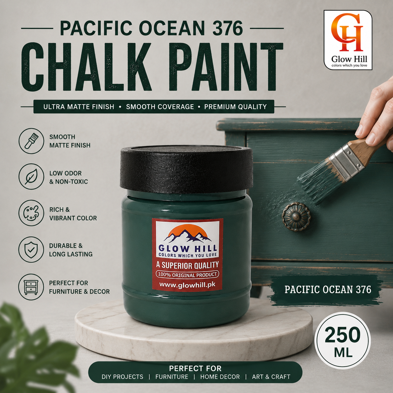 Pacific Ocean 376 Chalk Paint for Furniture, Wood, Cabinets & DIY Projects