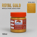 Royal Gold Acrylic Metallic Pearl Paint for Wood, Metal, Glass, Canvas & DIY Craft Projects