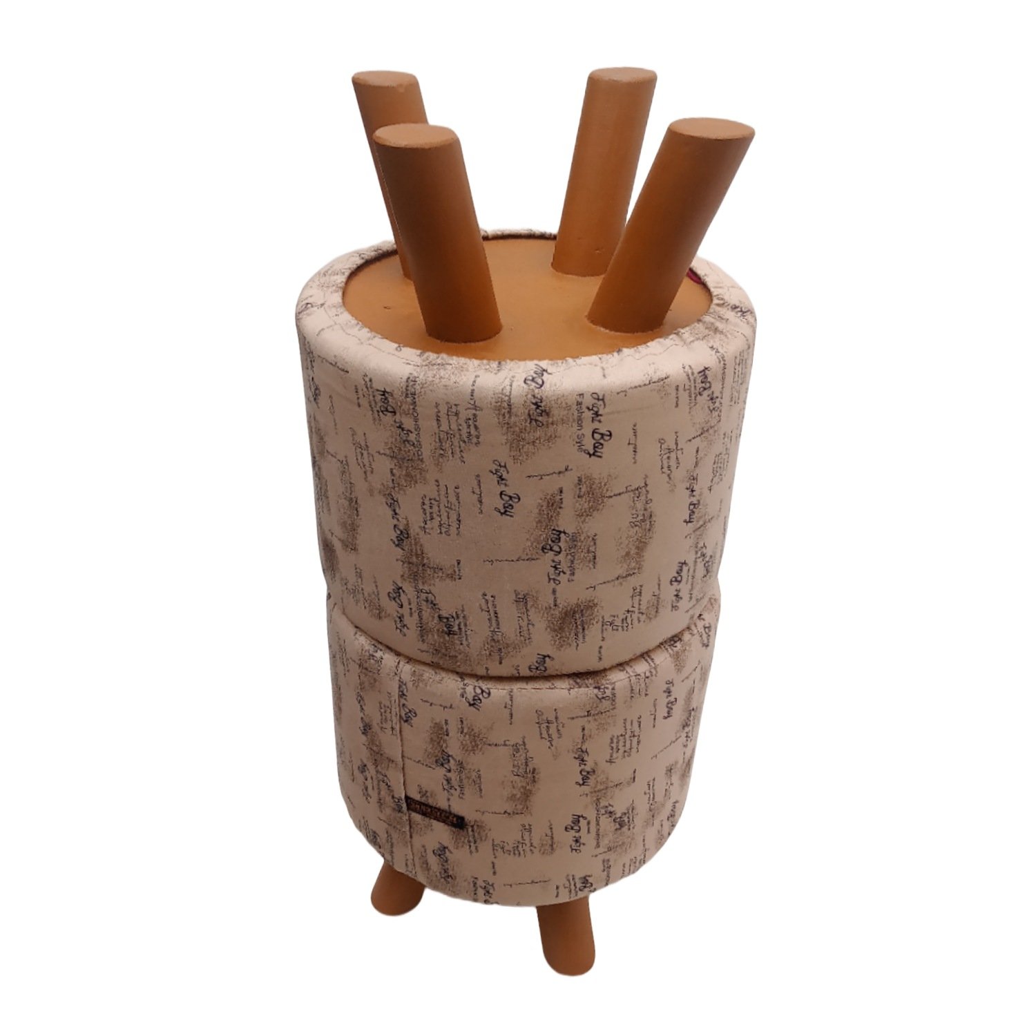pack of 2 wooden stool