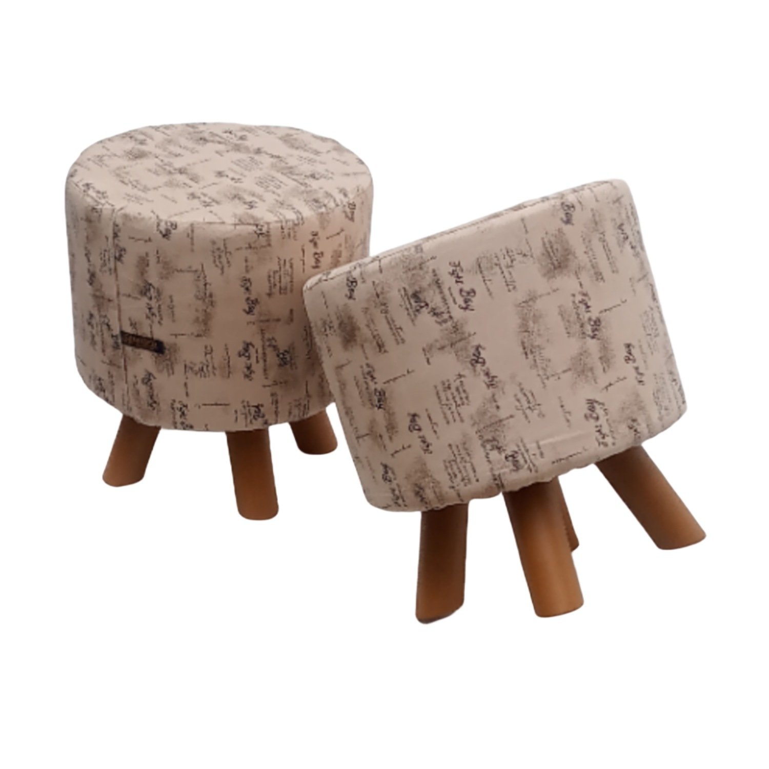 pack of 2 wooden stool